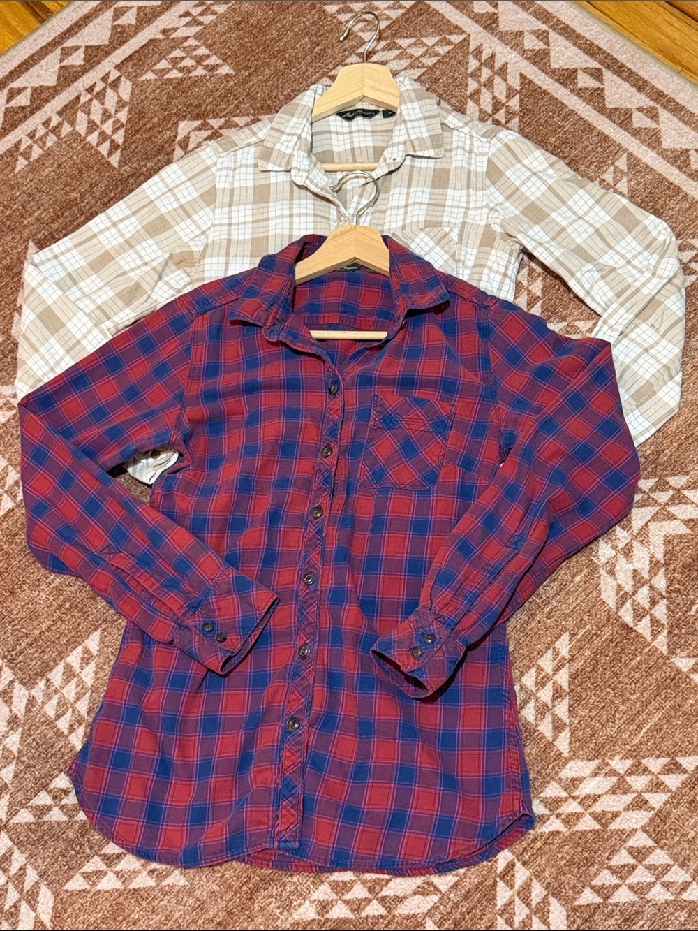 Vintage Eddie Bauer Flannel PAIR Women’s XS